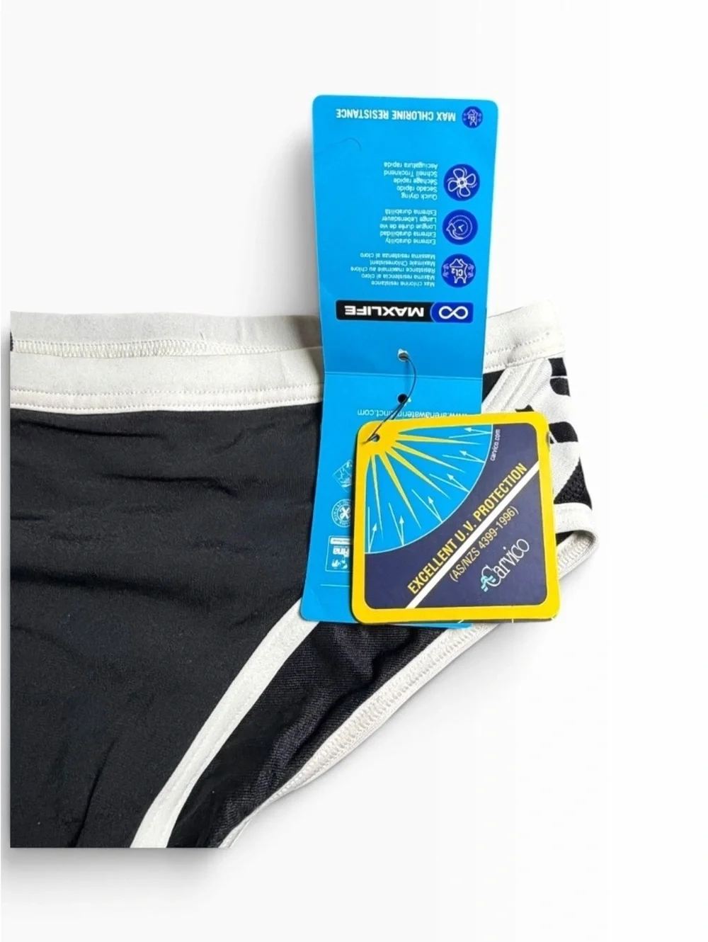 ARENA Performance Maxlife team stripe Men's Icons Solid Swim Brief size 32 NWT